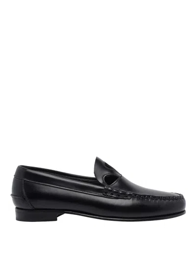 Hereu Women Moccasin With Cut-out Detail In Blue