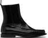 Hereu Elasticated-panels Ankle Boots In Black