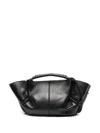 Hereu Mini Leather Handbag With Adjustable Shoulder Strap In Black
