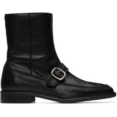 Hereu Black Bernat Buckle Boots