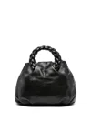 Hereu Stylish Shoulder Bag Braided Handles In Black