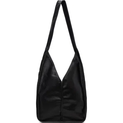 Hereu Black Calella Crossbody Tumbled Tote
