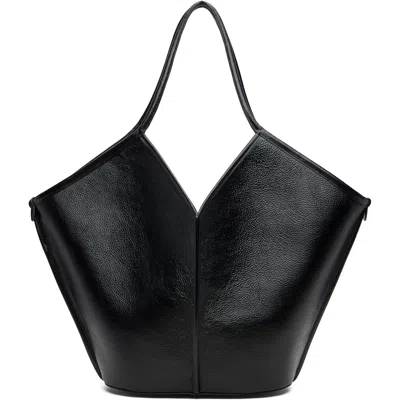 Hereu Black Calella Distressed Tote