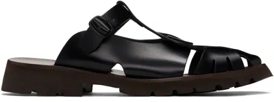 Hereu Black Canya Sport Leather Sandals