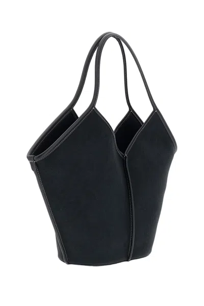 HEREU BLACK COTTON TOTE BAG