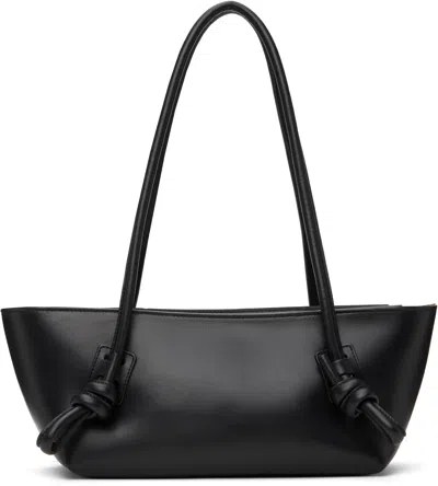 HEREU BLACK FLECA BAGUETTE SHOULDER BAG