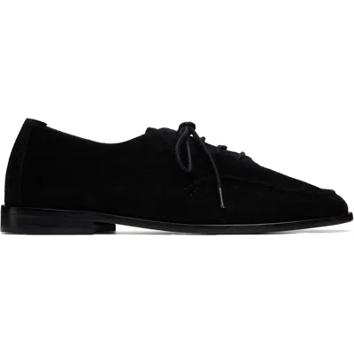 Hereu Black Juliol Lace Up Suede Loafers