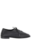 Hereu Black Leather Lace-ups In Black