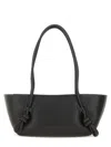 Hereu Black Leather Shoulder Bag In Black
