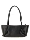 Hereu Mini Fleca Rectangular Shoulder Bag Knotted Handles In Black