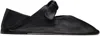 Hereu Black Llasada Supple Shiny Ballerina Flats In Black