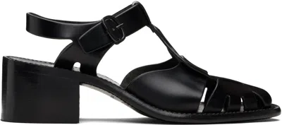 Hereu Black Pesca Heeled Sandals