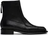 Hereu Zip-detail Leather Boots In Black