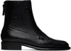Hereu Zip-detail Leather Boots In Black
