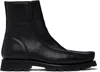 Hereu Black Riera Sport Grainy Boots In Black