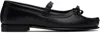 Hereu Black Roses Flats In Black