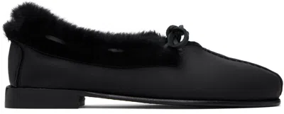 Hereu Black Tilla Shearling Loafers