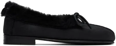 Hereu Black Tilla Shearling Loafers