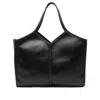 Hereu Calella Leather V-shaped Top Handle Tote Bag In Black