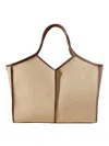 Hereu Geometric Tote Bag In Fine Calf Leather
