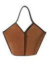 Hereu Calella Suede Tote Bag With Geometric Design