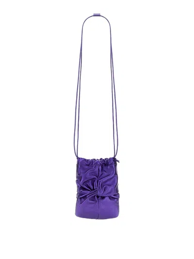 Hereu Ronet Metallic Bucket Bag In Violet