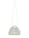 Hereu Metallic Cross-body Bag Braided Handle In White