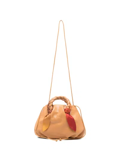 Hereu Bombon Foulard Braided-handle Tote Bag In Nude
