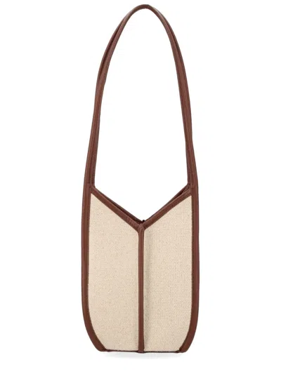 Hereu Bombon Leather Crossbody Bag In White
