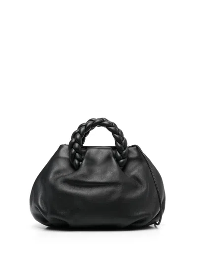 Hereu Bombon Leather Handbag In Black