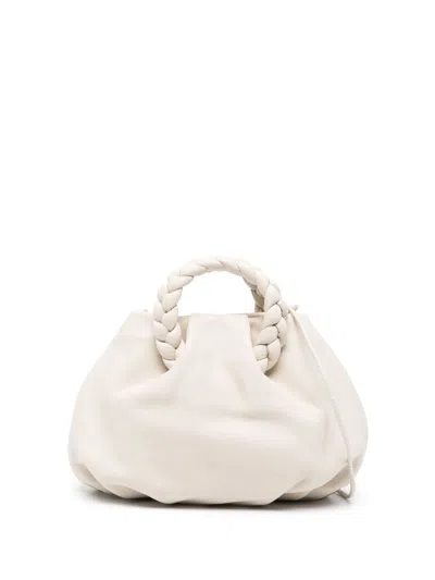 Hereu Bombon Leather Handbag In White