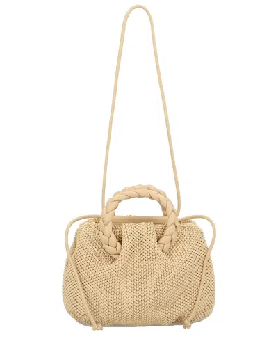 Hereu Bombon Leather Top Handle Bag In Nude