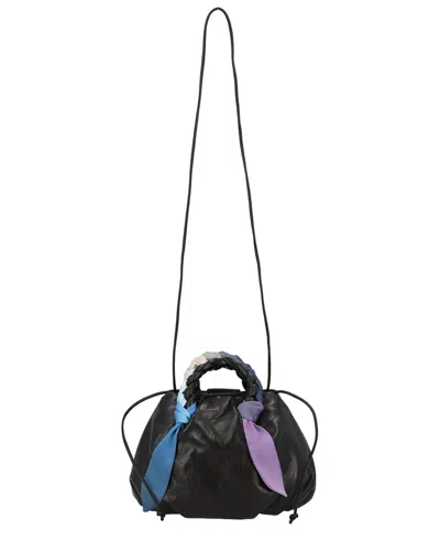 Hereu Bombon Leather Top Handle Bag In Burgundy