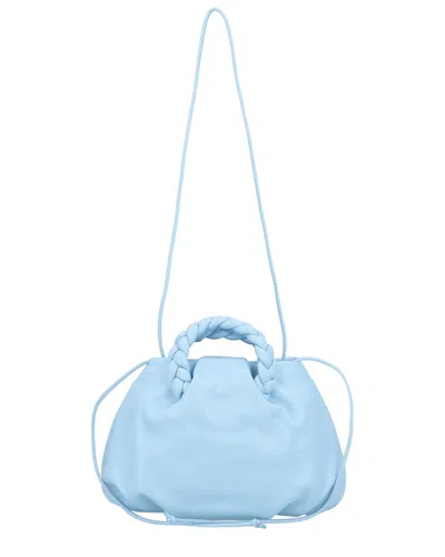 Hereu Bombon Leather Top Handle Bag In Blue