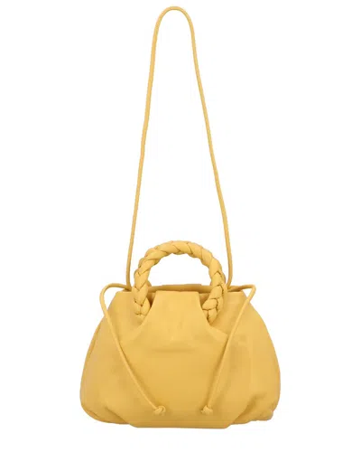 Hereu Bombon Leather Top Handle Bag In Yellow