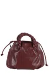Hereu Bombon M Supple Shiny Bag In Burgundy