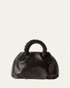 Hereu Bombon Medium Leather Crossbody Bag In Black