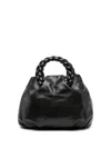 Hereu Bombon Small Leather Handbag In Black