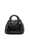 Hereu Bombon Small Leather Handbag In Black