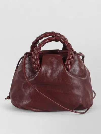 Hereu Bombon Medium Leather Handbag In Burgundy
