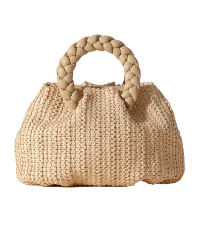 Hereu Bombon Medium Shoulder Bag In Nude