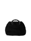 Hereu Bombon Shearling Shoulder Bag In Black