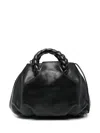 Hereu Bombon Small Leather Handbag In Black