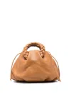 Hereu Bombon Small Leather Handbag In Brown