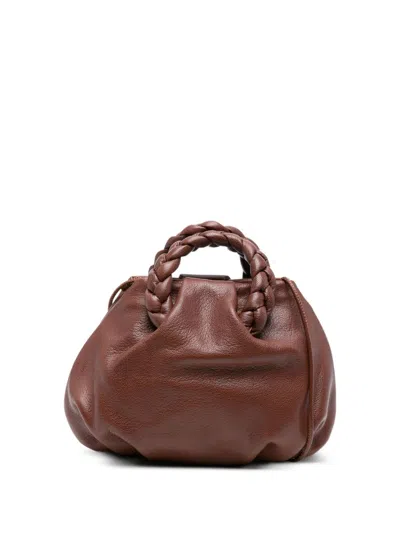 Hereu Bombon Small Leather Handbag In Brown