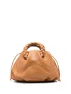 Hereu Bombon Small Leather Handbag In Camel