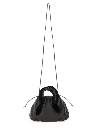 Hereu Bombon Velvet Foulard Bag In Black