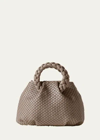 Hereu Bombon Woven Leather Crossbody Bag In Brown