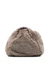 Hereu Mini Bag With Braided Handles And Top Handle In Gray