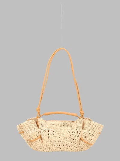 Hereu Borsa "arta" Mini In Rafia Crochet In Beige